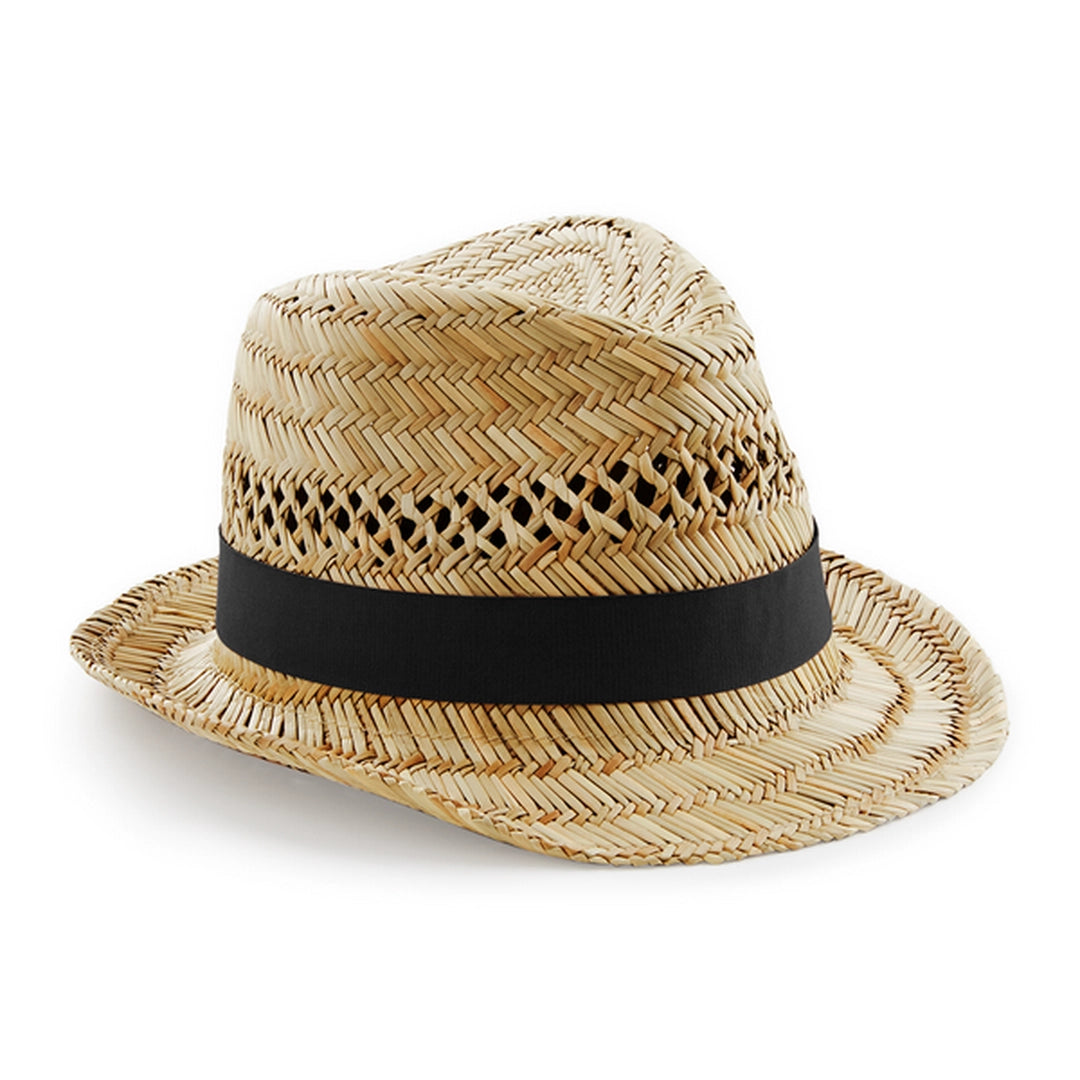 Beechfield B730 Straw Summer Trilby - COOZO