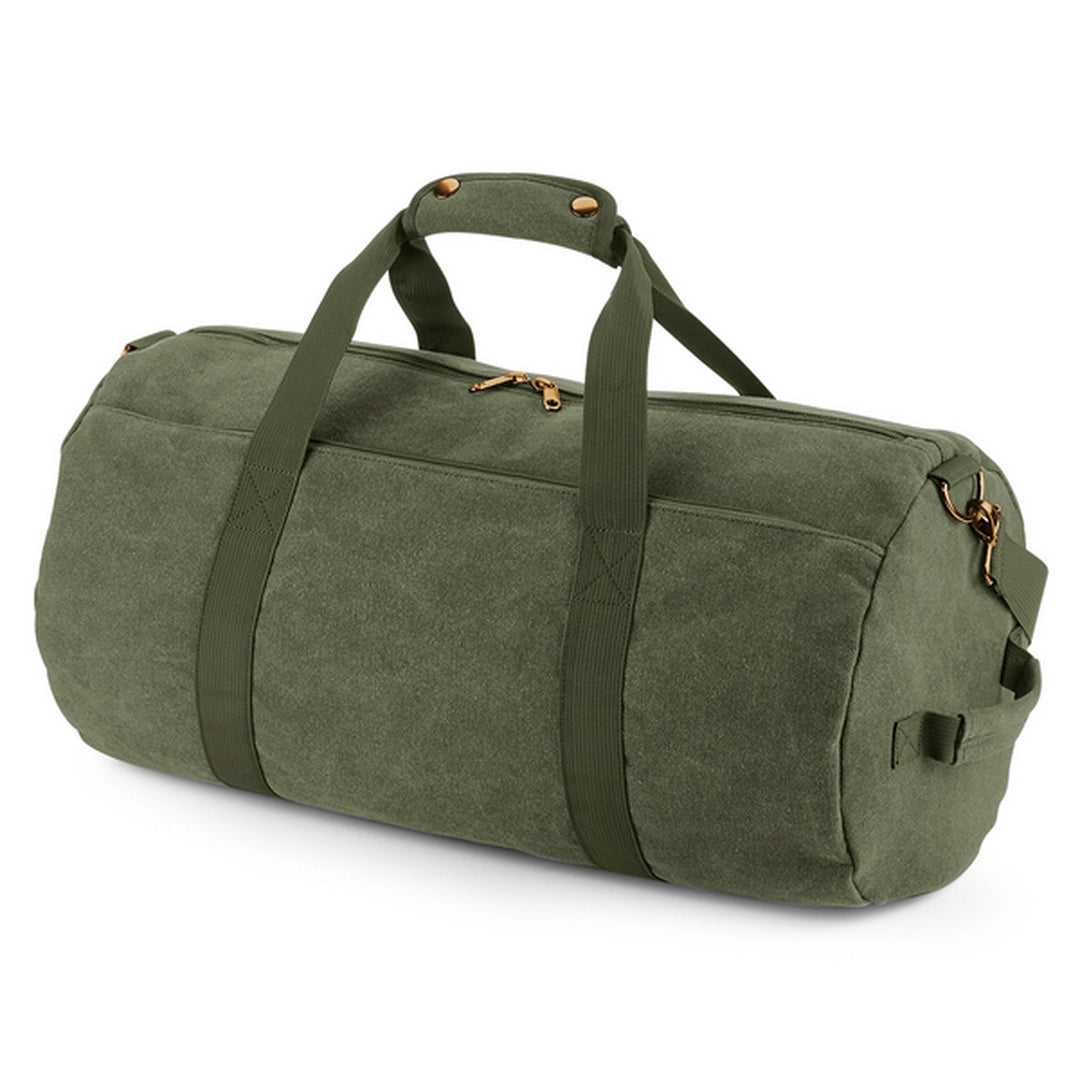 Vintage Canvas Barrel Bag-VMGRN1S