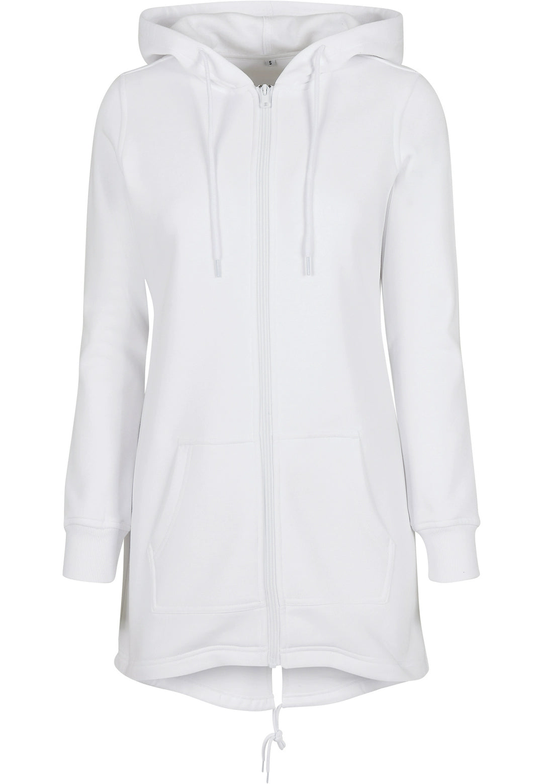 Build Your Brand Womens Sweat Parka Jacket - White - XS-WXS