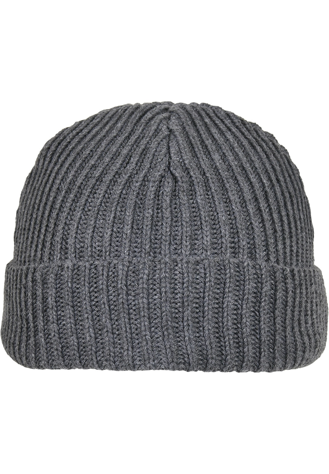 Build Your Brand Recycled Yarn Fisherman Beanie - Asphalt - ONE-ASP1S