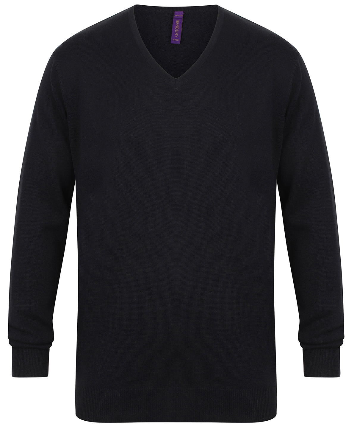 Henbury Lightweight Cotton Acrylic V Neck Sweater - COOZO