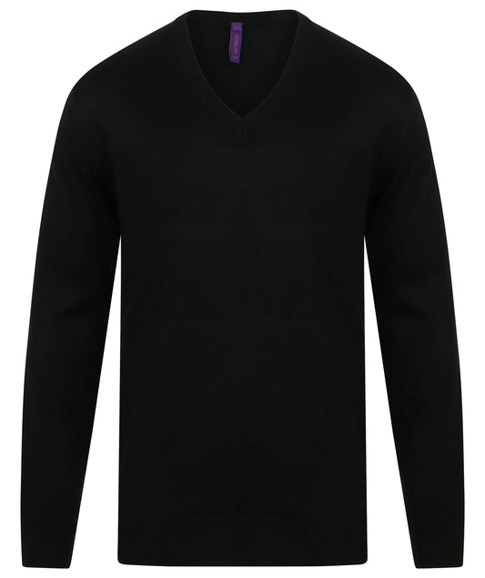 Henbury Acrylic V Neck Sweater - COOZO