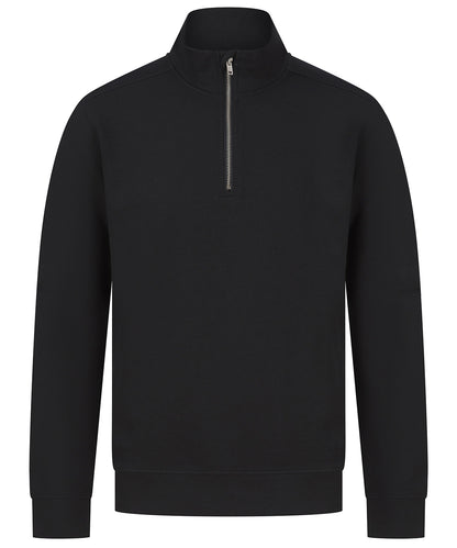 Henbury Unisex sustainable 1/4 zip sweatshirt - COOZO