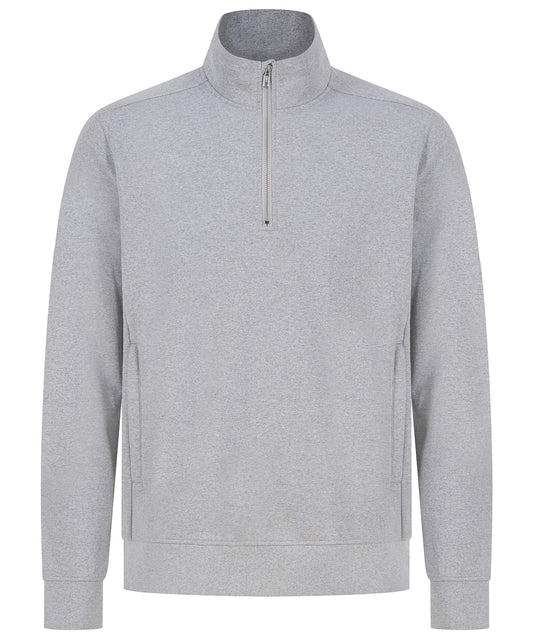 Henbury Unisex sustainable 1/4 zip sweatshirt - COOZO