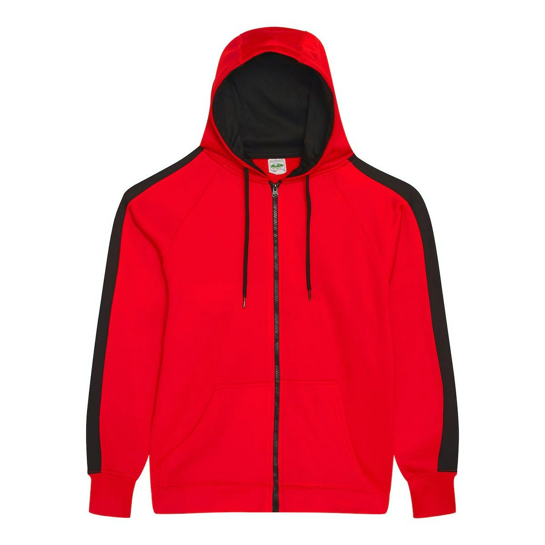 AWDis JH066 Just Hoods Contrast Sports Polyester Zoodie - COOZO
