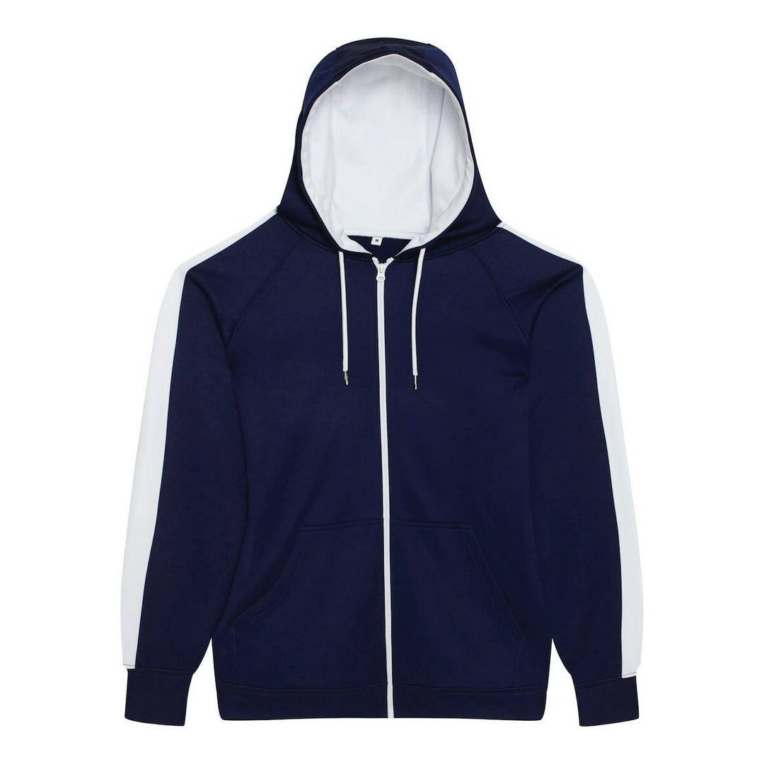 AWDis JH066 Just Hoods Contrast Sports Polyester Zoodie - COOZO
