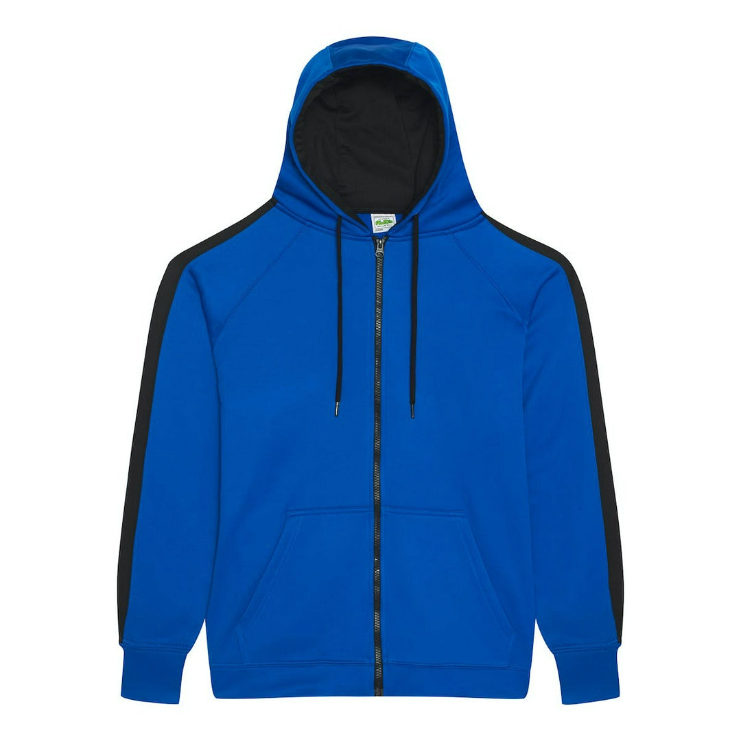 AWDis JH066 Just Hoods Contrast Sports Polyester Zoodie - COOZO