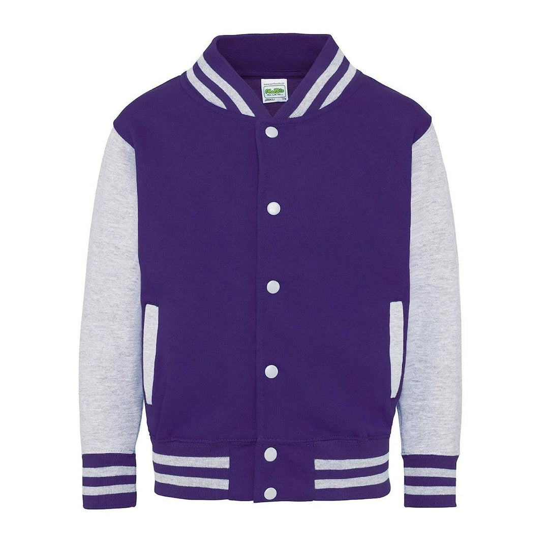 AWDis JH43J Just Hoods Kids Varsity Jacket - COOZO