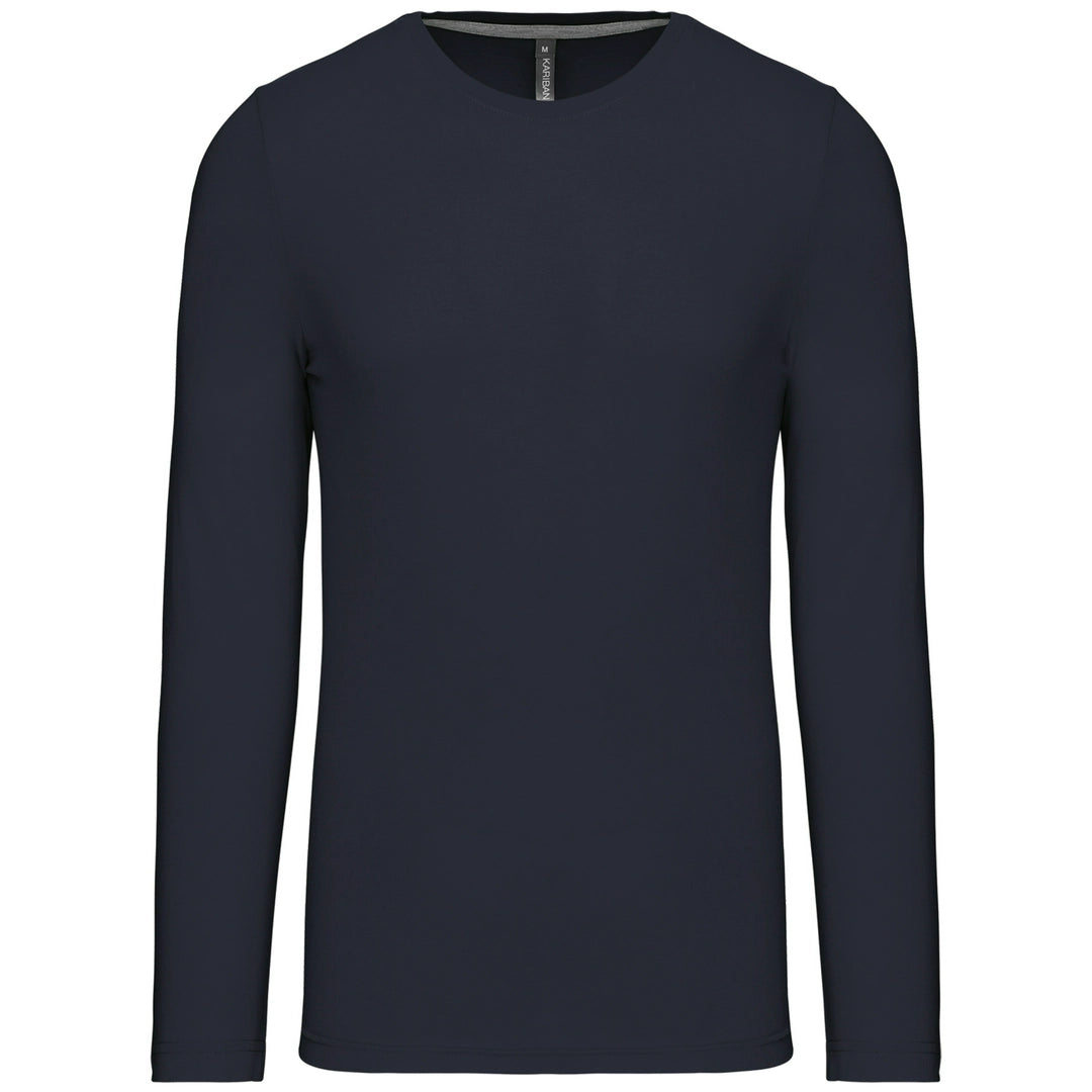 Kariban Long Sleeve Crew Neck T-Shirt-NVYXL
