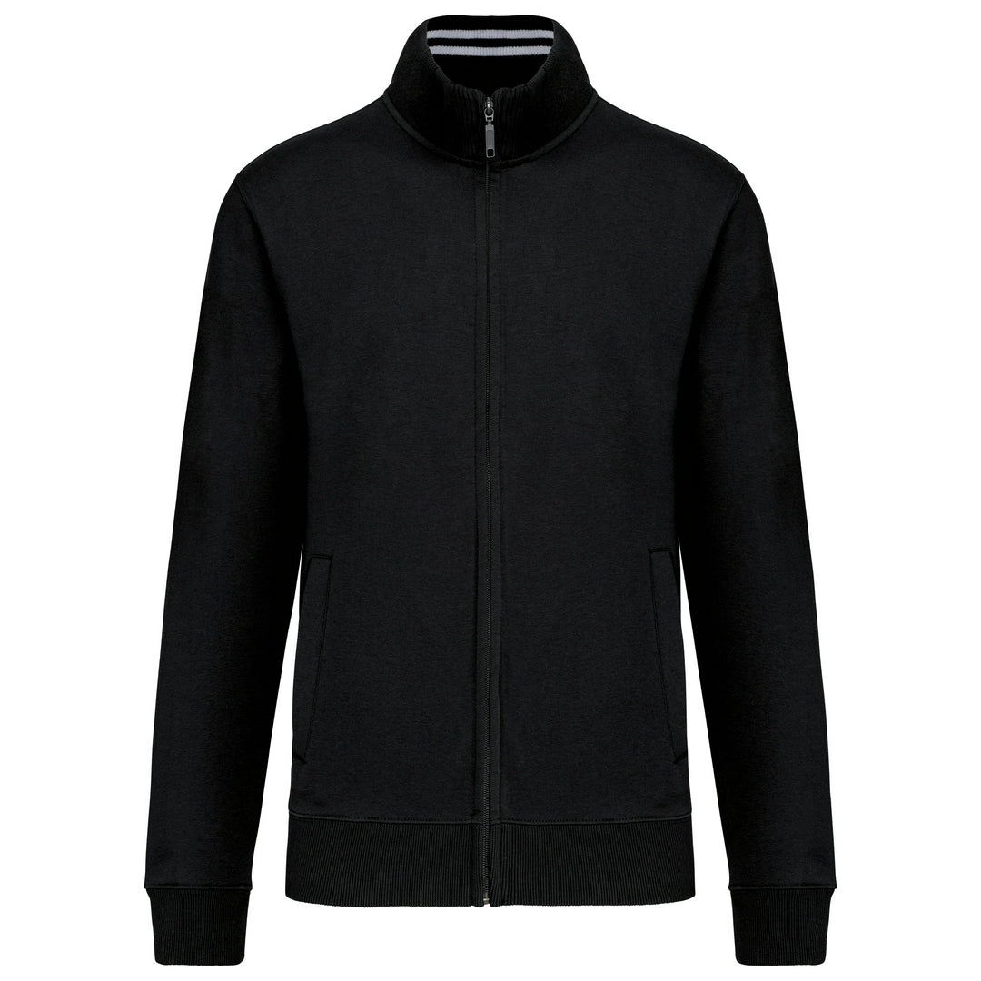 Men's full zip sweat jacket-BLKXL