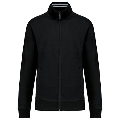 Men's full zip sweat jacket-BLKXL