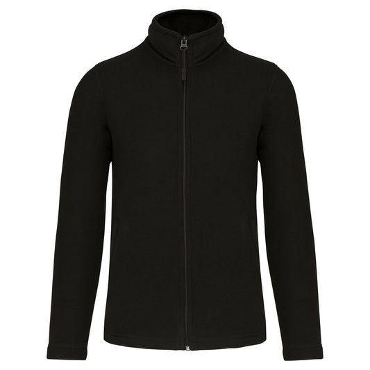 Zip-through microfleece jacket-BLKXL