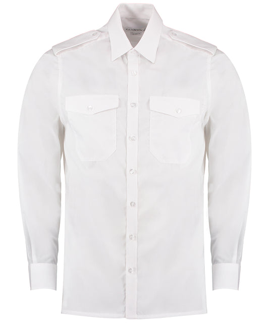 Tailored Fit Long Sleeved Pilot Shirt - COOZO