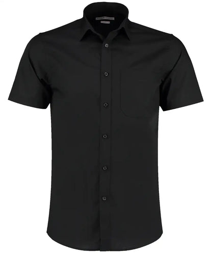 Tailored Fit Short Sleeve Poplin Shirt - COOZO