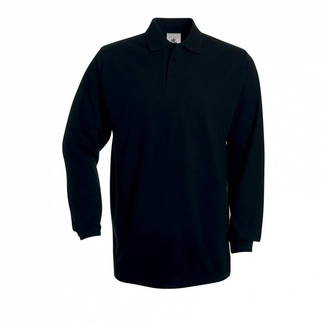B&C PU423 Heavymill Long Sleeve Polo Shirt - COOZO