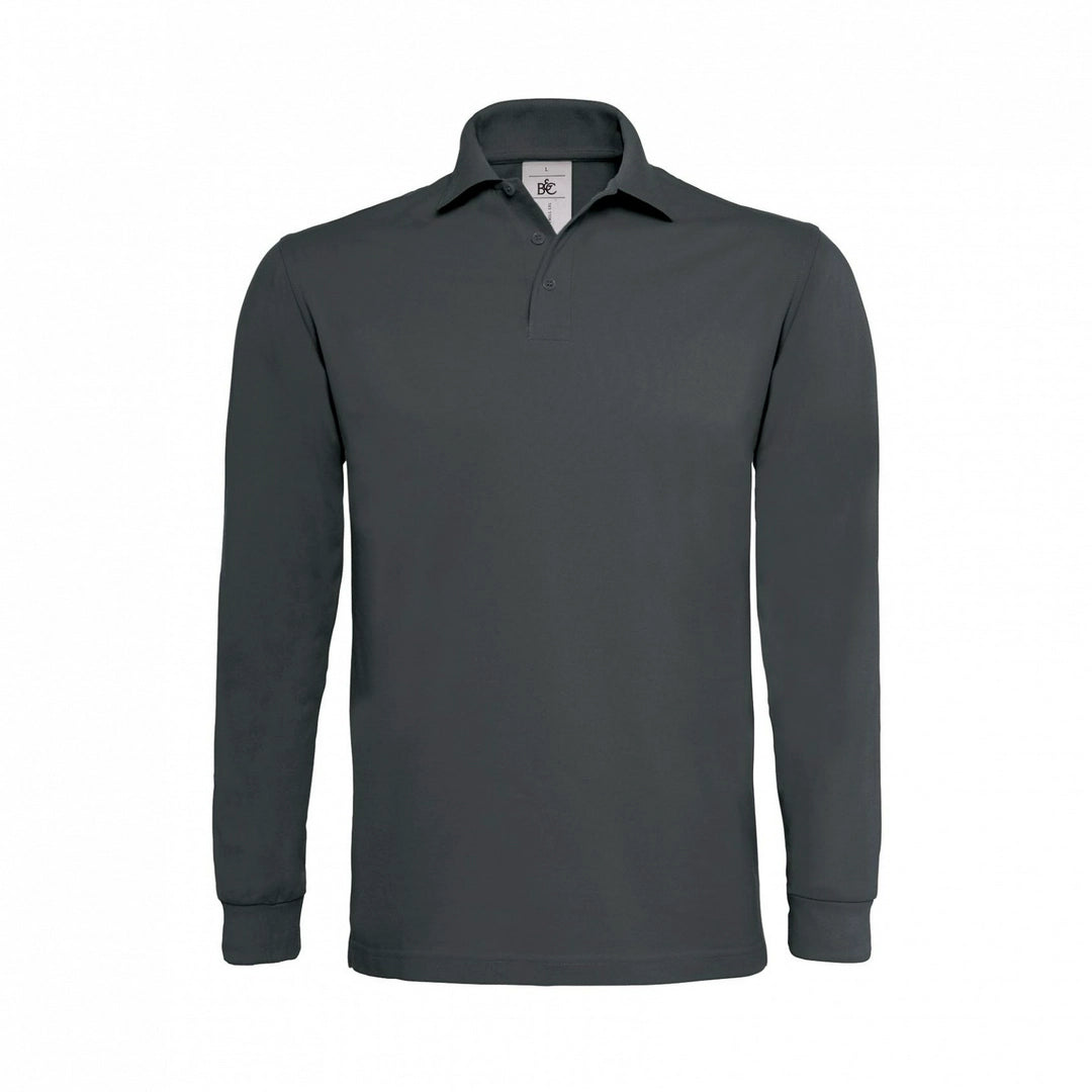 B&C PU423 Heavymill Long Sleeve Polo Shirt - COOZO