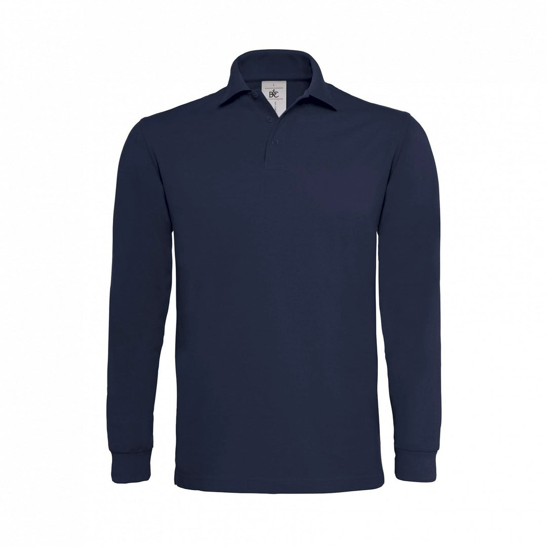B&C PU423 Heavymill Long Sleeve Polo Shirt - COOZO