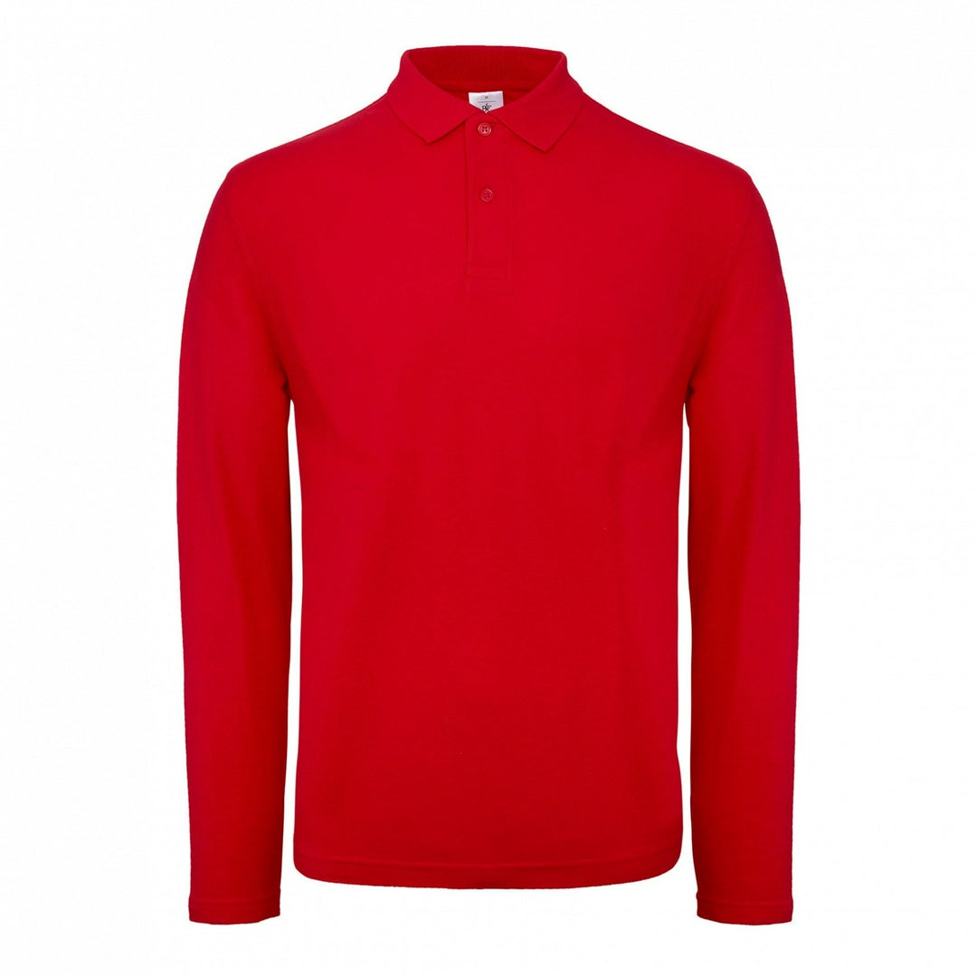 B&C PUI12 Mens ID.001 Long Sleeve Polo Shirt - COOZO