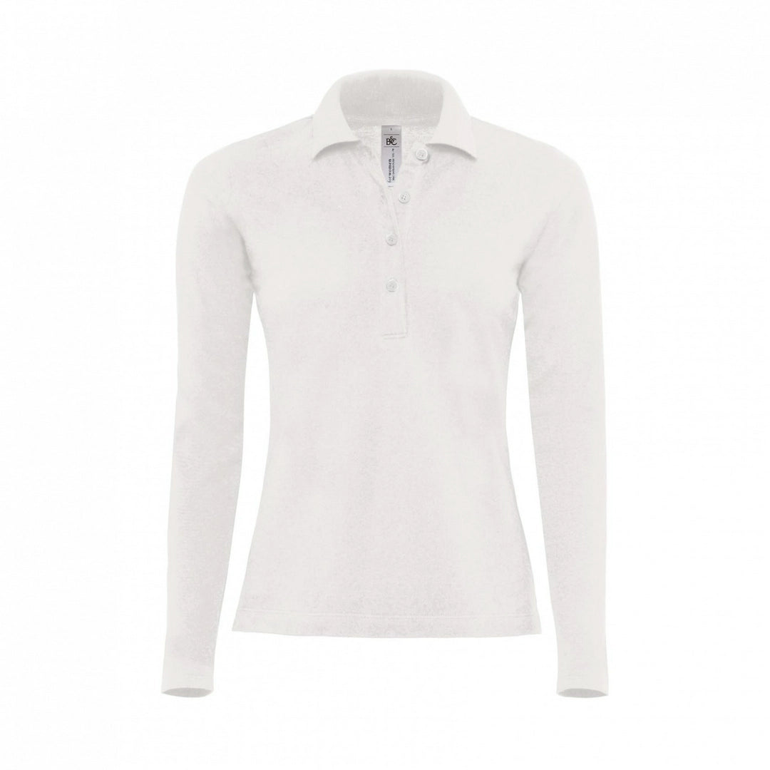 B&C PW456 Ladies Safran Pure Long Sleeve Polo Shirt - COOZO