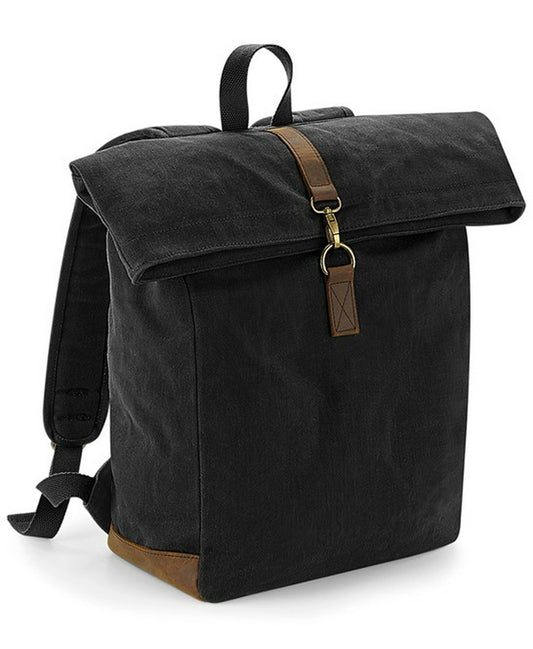 Heritage Waxed Canvas Backpack-BLK1S
