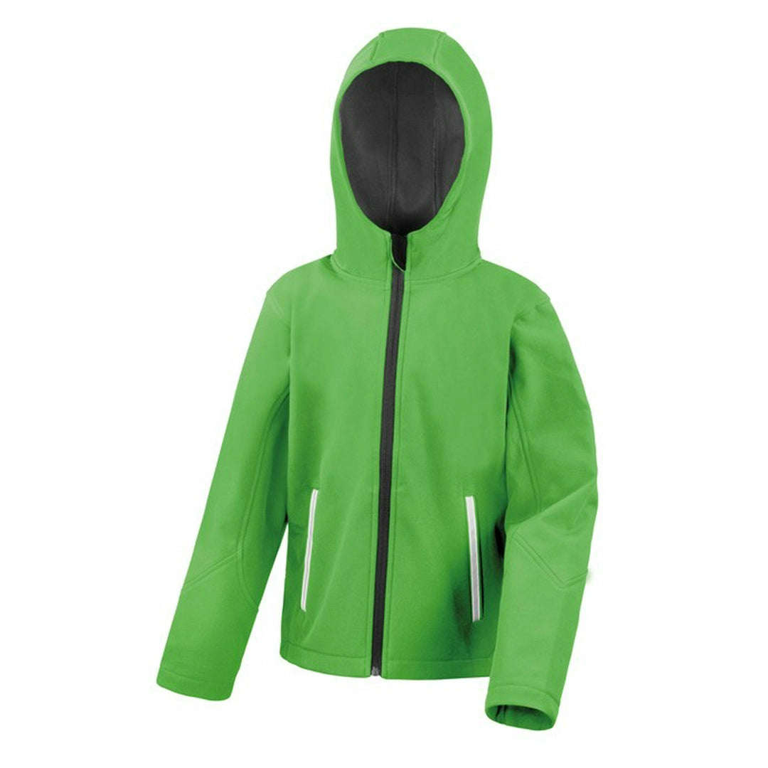 Junior TX Performance Hooded Softshell-VVGRN/BLK9-10
