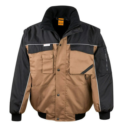 Workgaurd Zip Sleeve Heavy Duty Jacket-TAN/BLKXL
