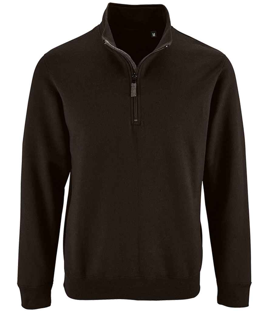 SOL'S Stan Contrast Zip Neck Sweatshirt - COOZO