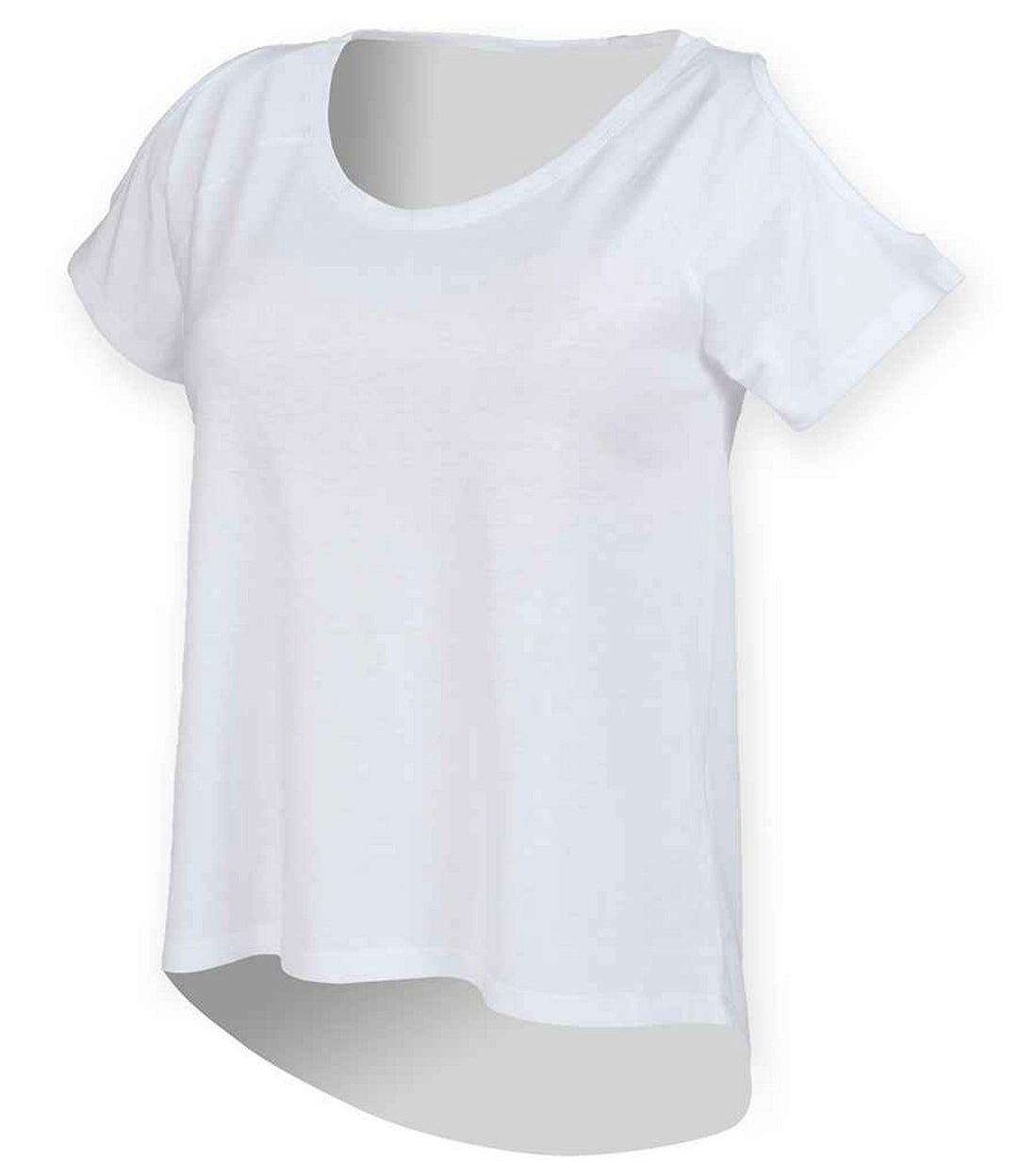 Skinni Fit ST233 SF Ladies Drop Tail T-Shirt - COOZO