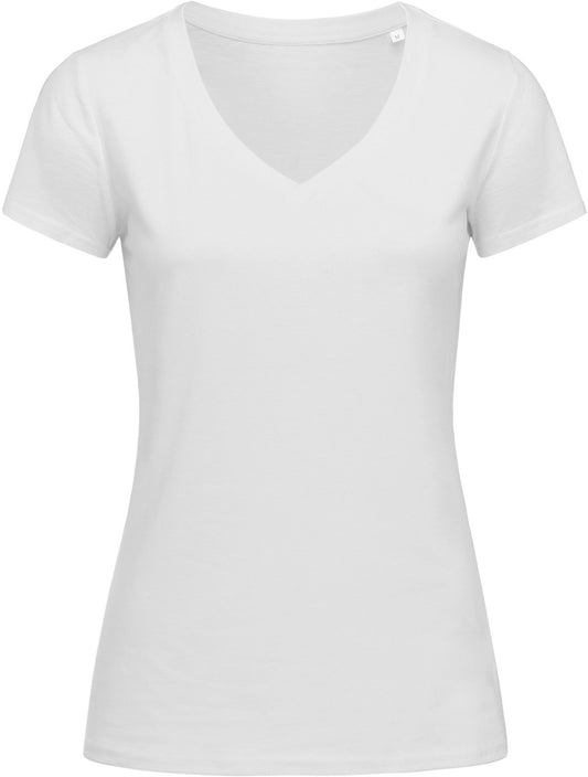 Janet Organic V-Neck T-Shirt 155gsm Ladies - COOZO