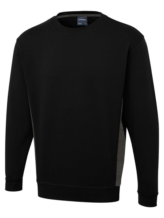 Uneek Clothing UC217 Two-Tone Crew Neck Sweatshirt - COOZO