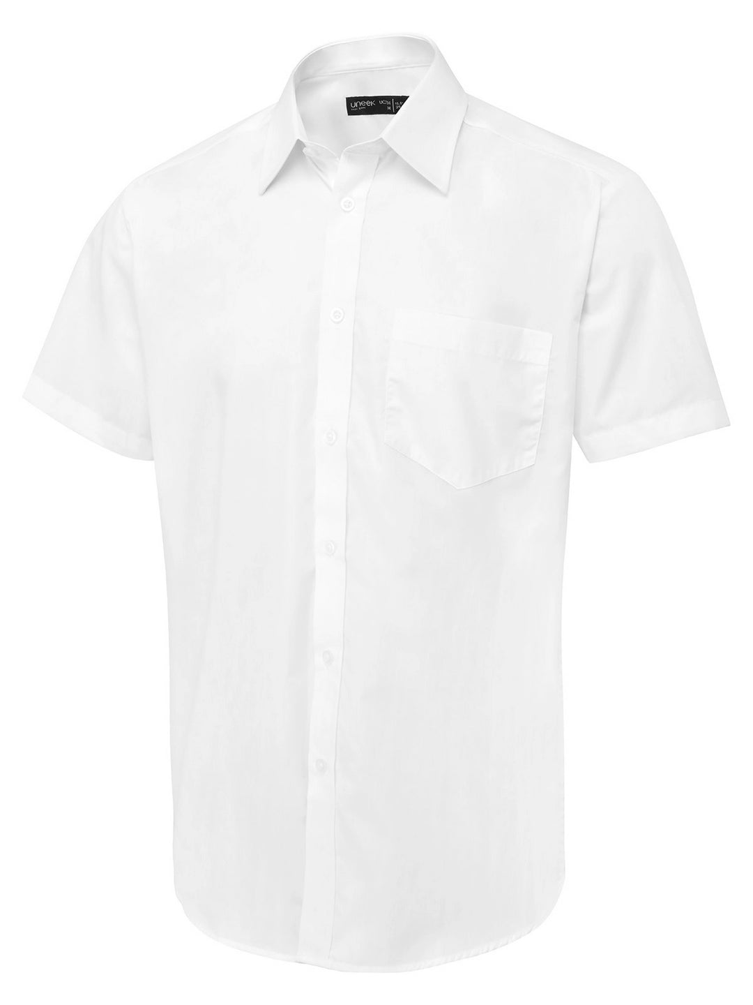 Uneek Clothing UC714 Mens Tailored Fit Short Sleeve Poplin Shirt - COOZO