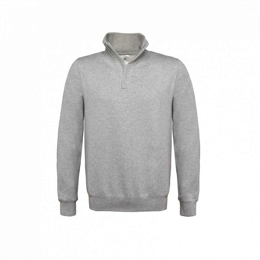 B&C WUI22 ID.004 Cotton Rich 1/4 Zip Sweatshirt - COOZO