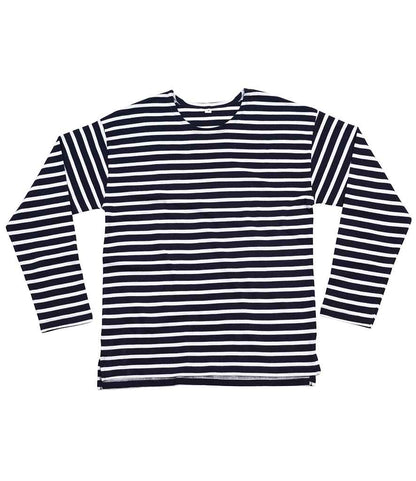 One By Mantis Unisex Long Sleeve Breton Stripe T-Shirt - COOZO