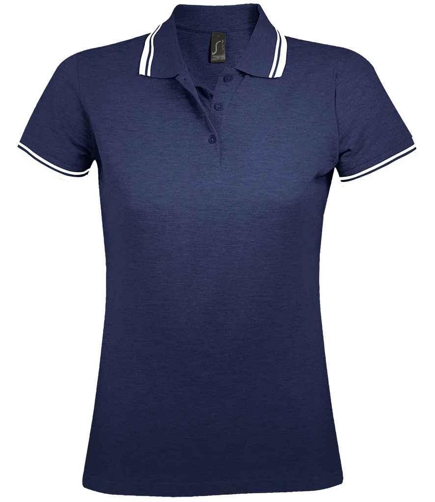 SOL'S Ladies Pasadena Tipped Cotton Piqu Polo Shirt - COOZO