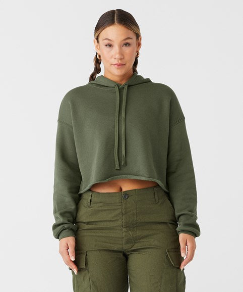 COOZO-Women's Cropped Fleece Hoodie (BE7502)
