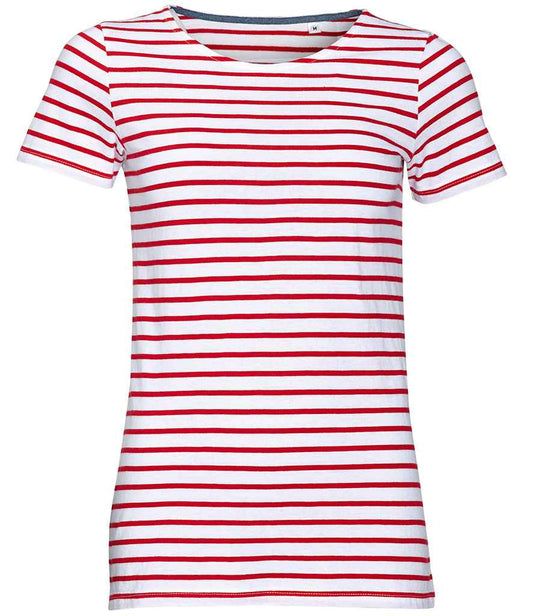 SOLS SOL01399 SOL'S Ladies Miles Striped T-Shirt - COOZO