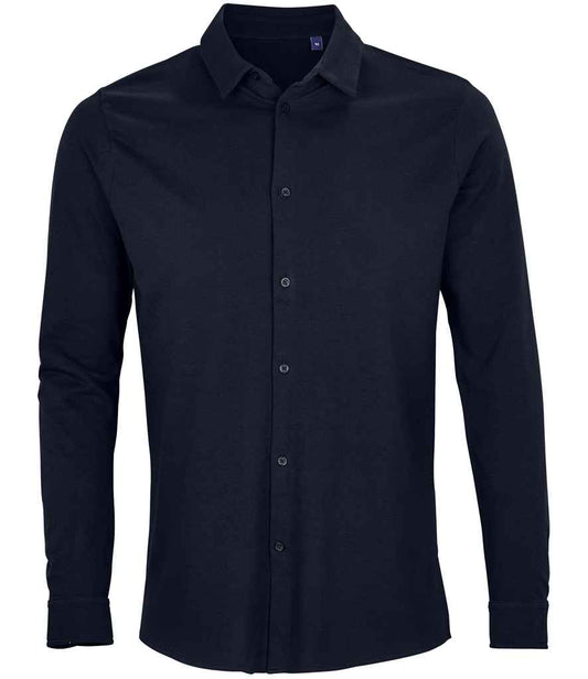 Neoblu 03777 Basile Organic Cotton Long Sleeve Piqu¨¦ Shirt - COOZO