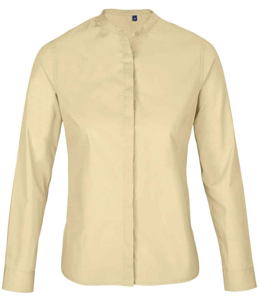 Neoblu 03787 Ladies Bart Mao Collar Long Sleeve Poplin Shirt - COOZO