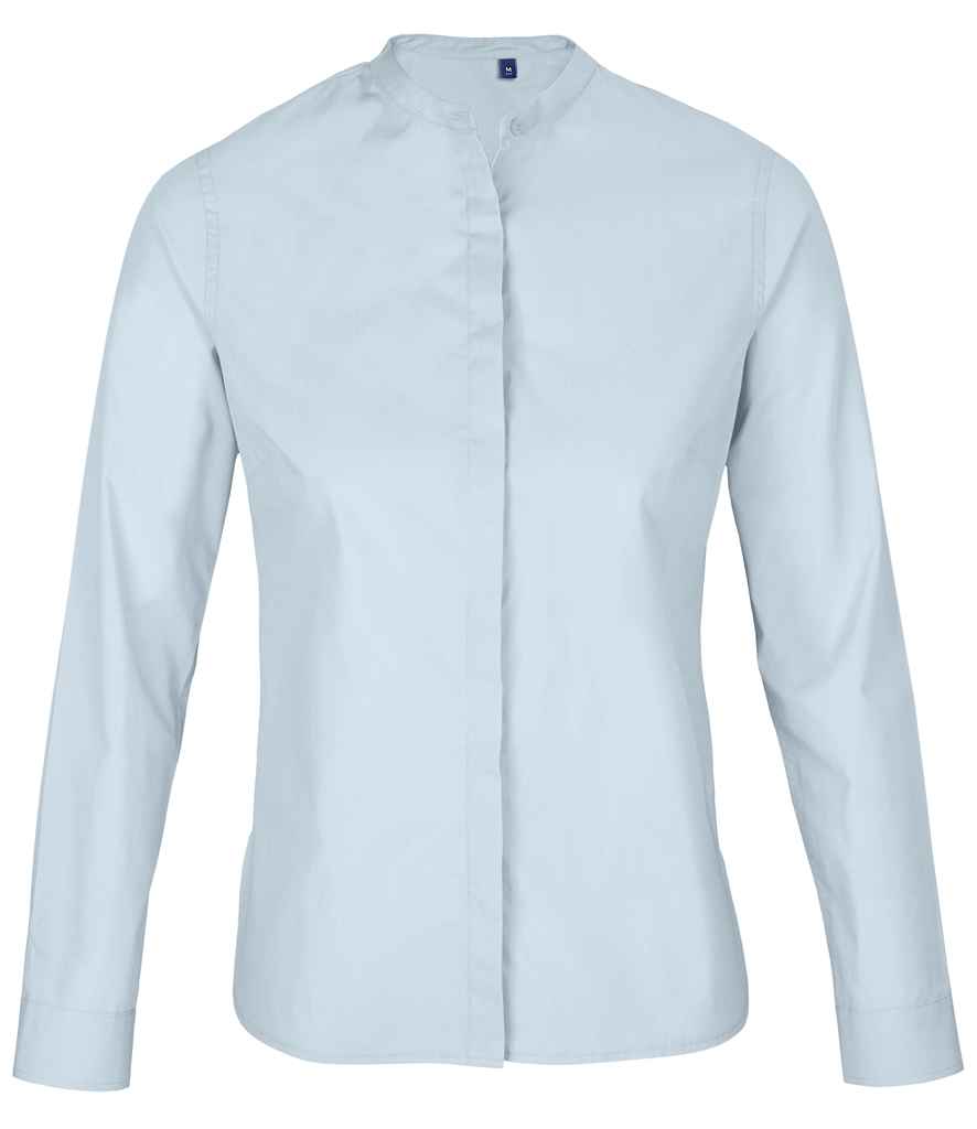 Neoblu 03787 Ladies Bart Mao Collar Long Sleeve Poplin Shirt - COOZO