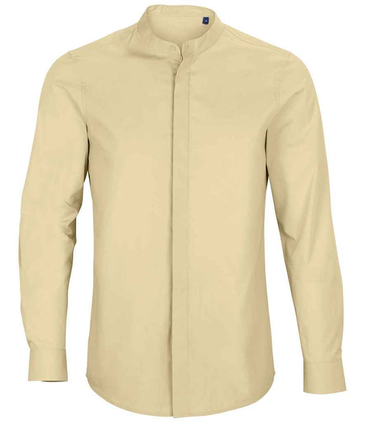 Neoblu 03792 Bart Mao Collar Long Sleeve Poplin Shirt - COOZO