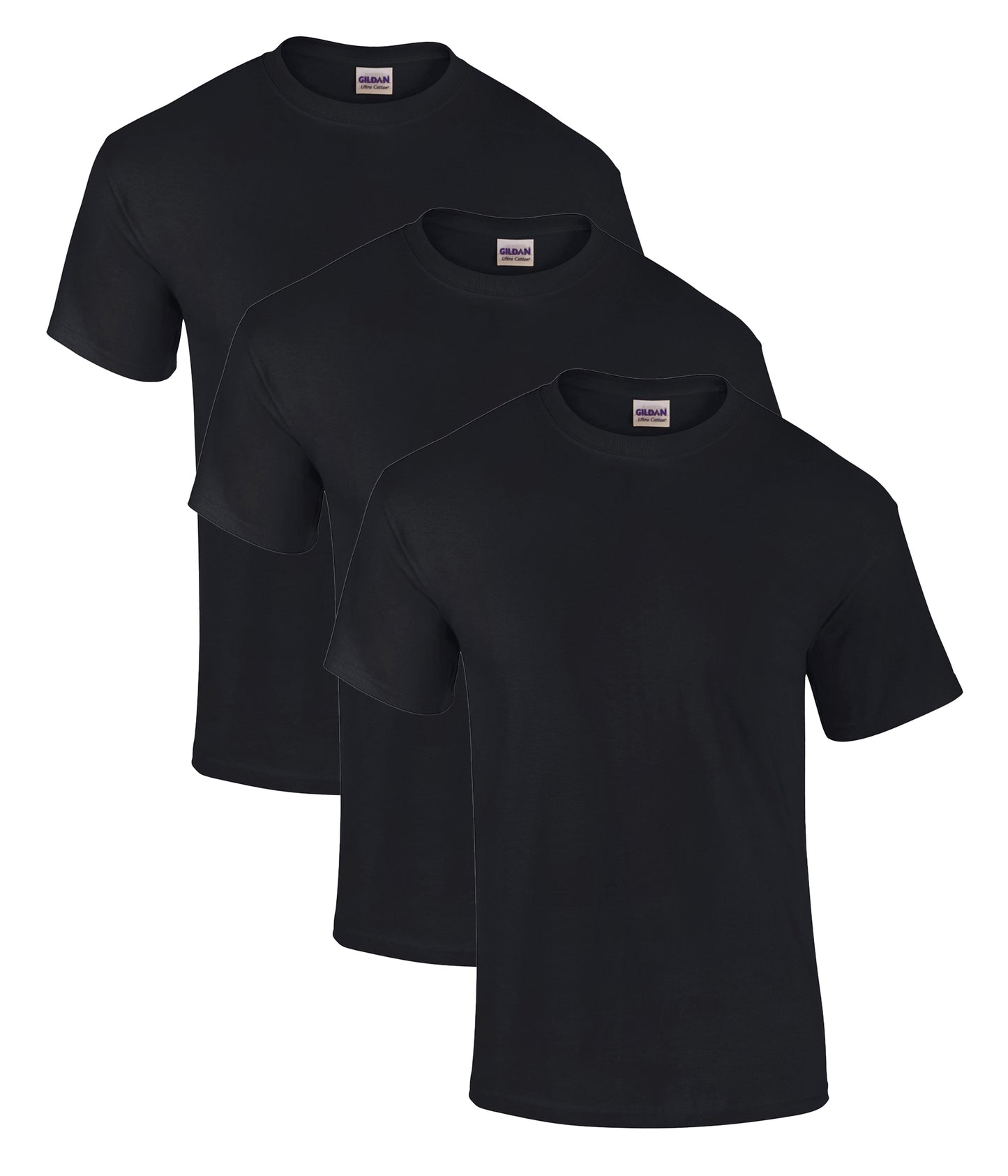 Gildan 2000 Unisex Ultra Cotton Crew Necked T-Shirt 205gsm 100% Cotton (pack of 3) - COOZO