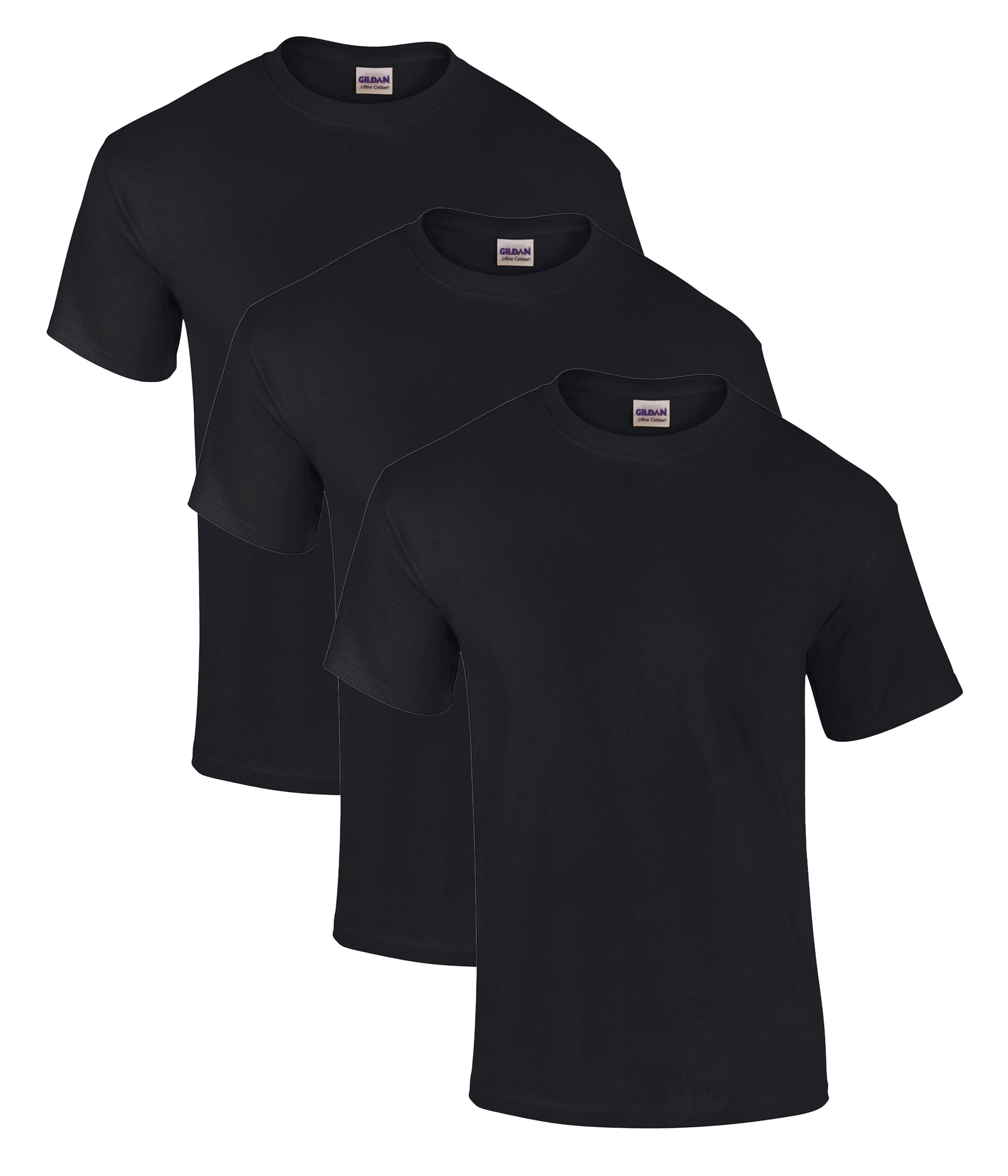 Gildan 2000 Unisex Ultra Cotton Crew Necked T-Shirt 205gsm 100% Cotton (pack of 3) - COOZO