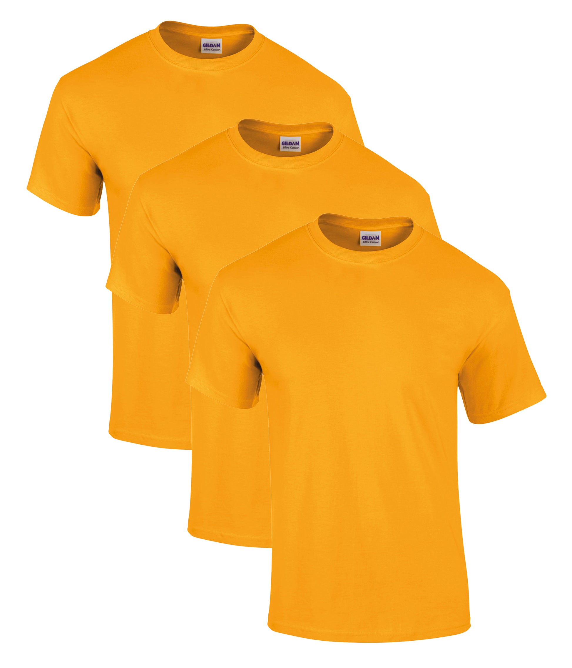 Gildan 2000 Unisex Ultra Cotton Crew Necked T-Shirt 205gsm 100% Cotton (pack of 3) - COOZO