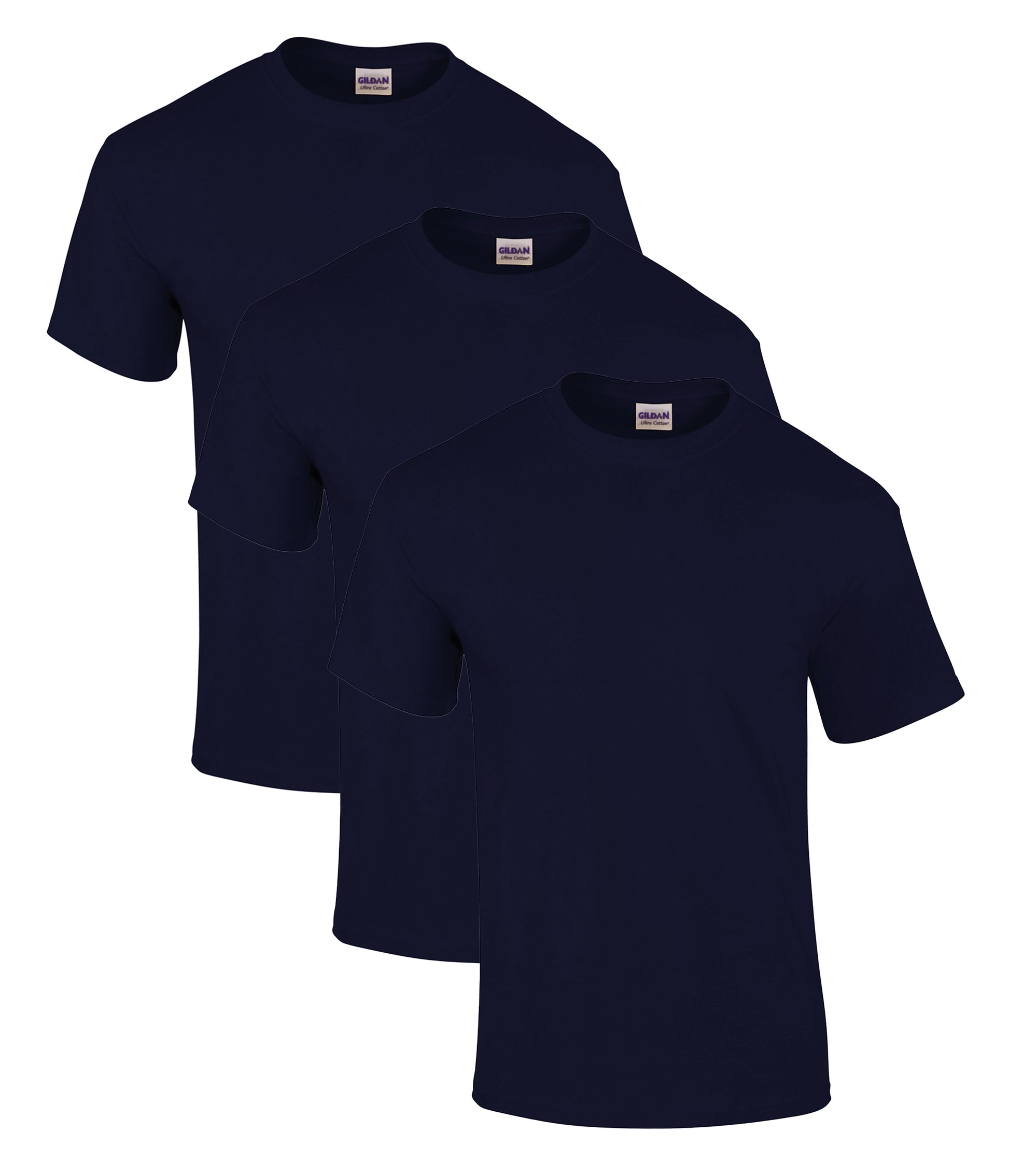 Gildan 2000 Unisex Ultra Cotton Crew Necked T-Shirt 205gsm 100% Cotton (pack of 3) - COOZO