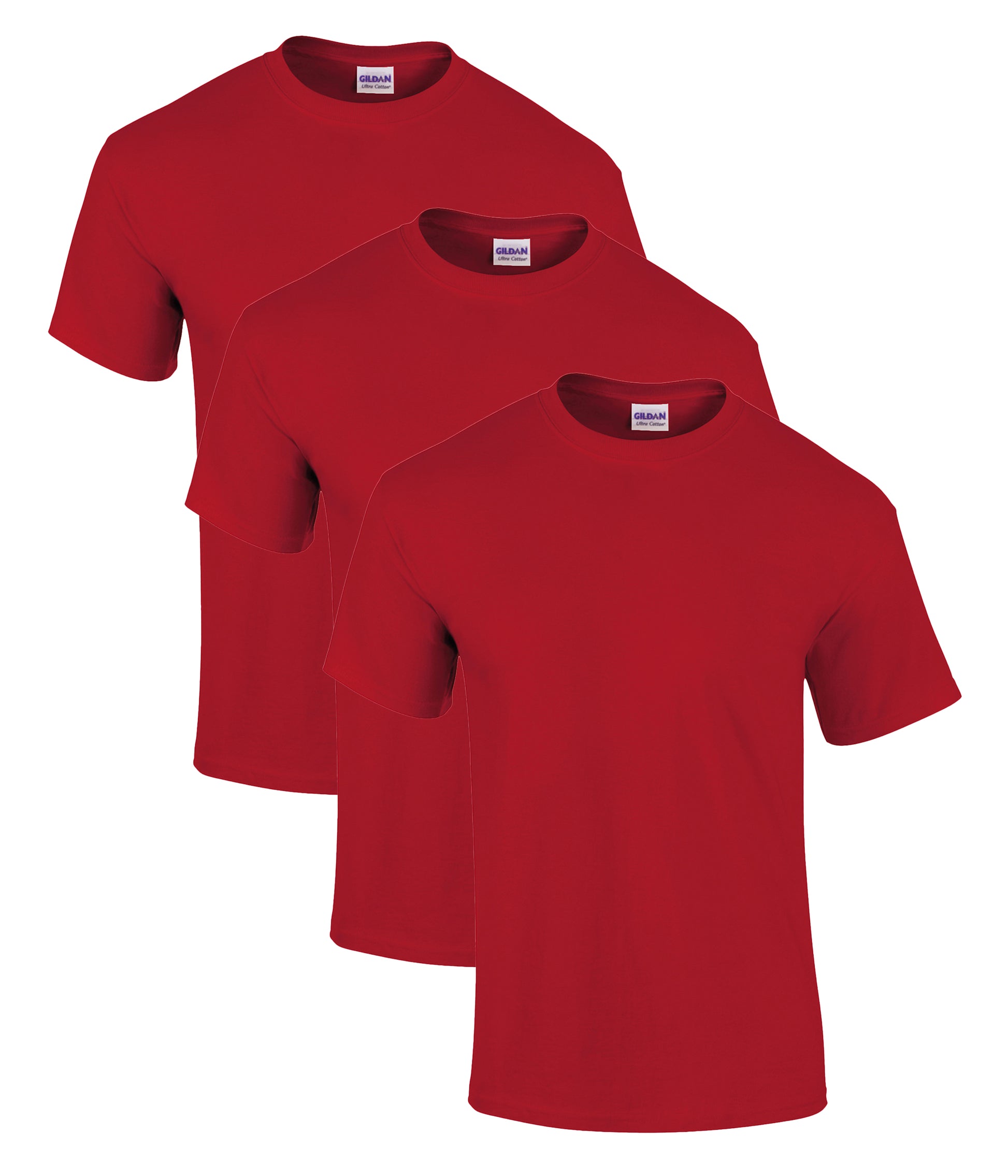 Gildan 2000 Unisex Ultra Cotton Crew Necked T-Shirt 205gsm 100% Cotton (pack of 3) - COOZO