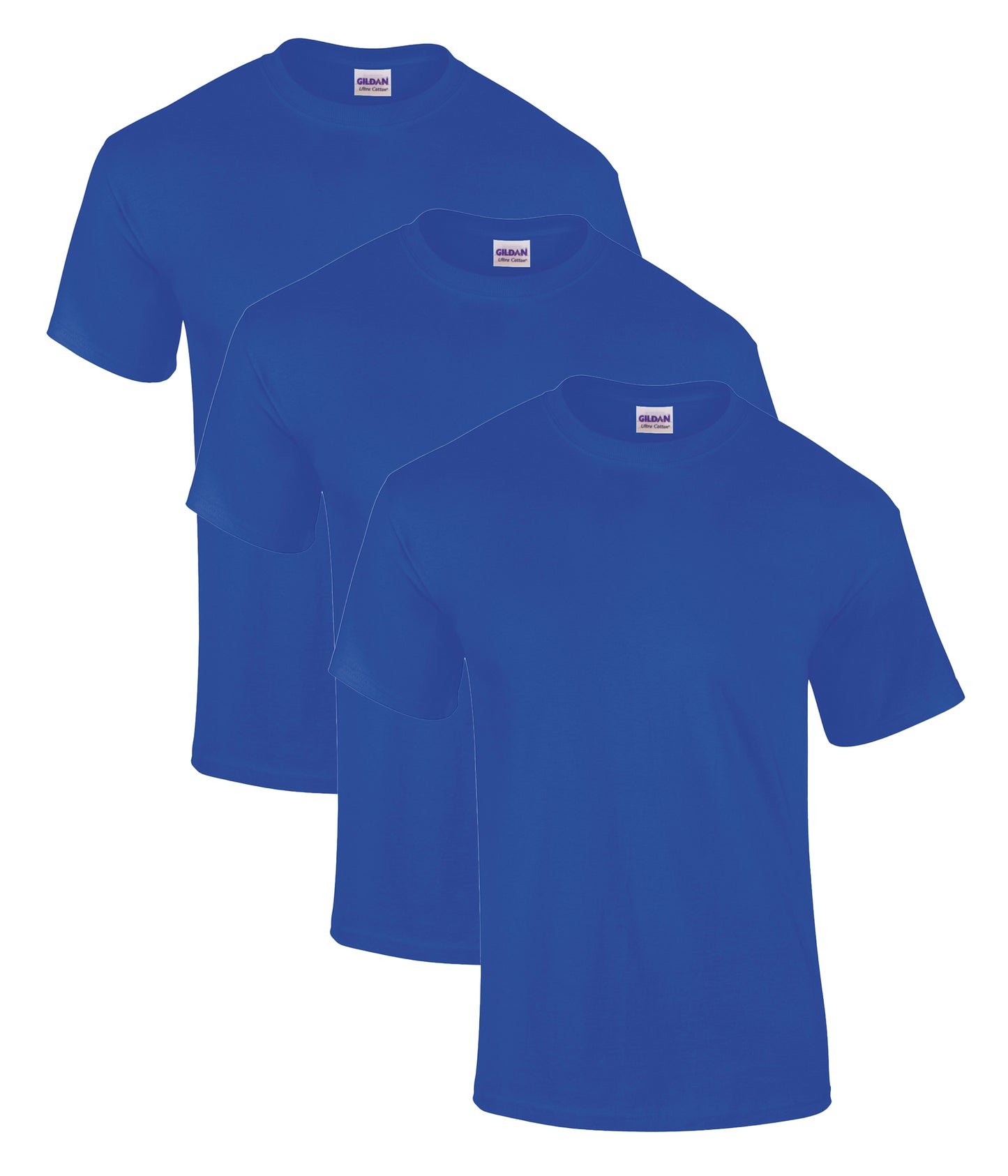 Gildan 2000 Unisex Ultra Cotton Crew Necked T-Shirt 205gsm 100% Cotton (pack of 3) - COOZO