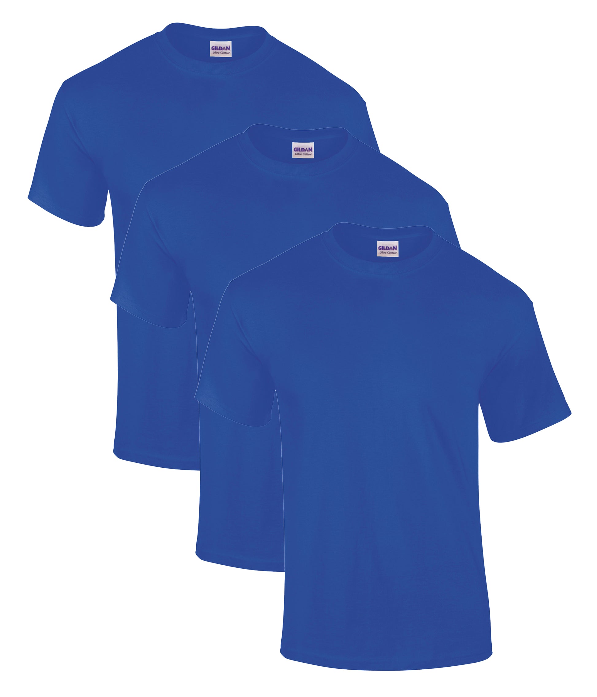 Gildan 2000 Unisex Ultra Cotton Crew Necked T-Shirt 205gsm 100% Cotton (pack of 3) - COOZO