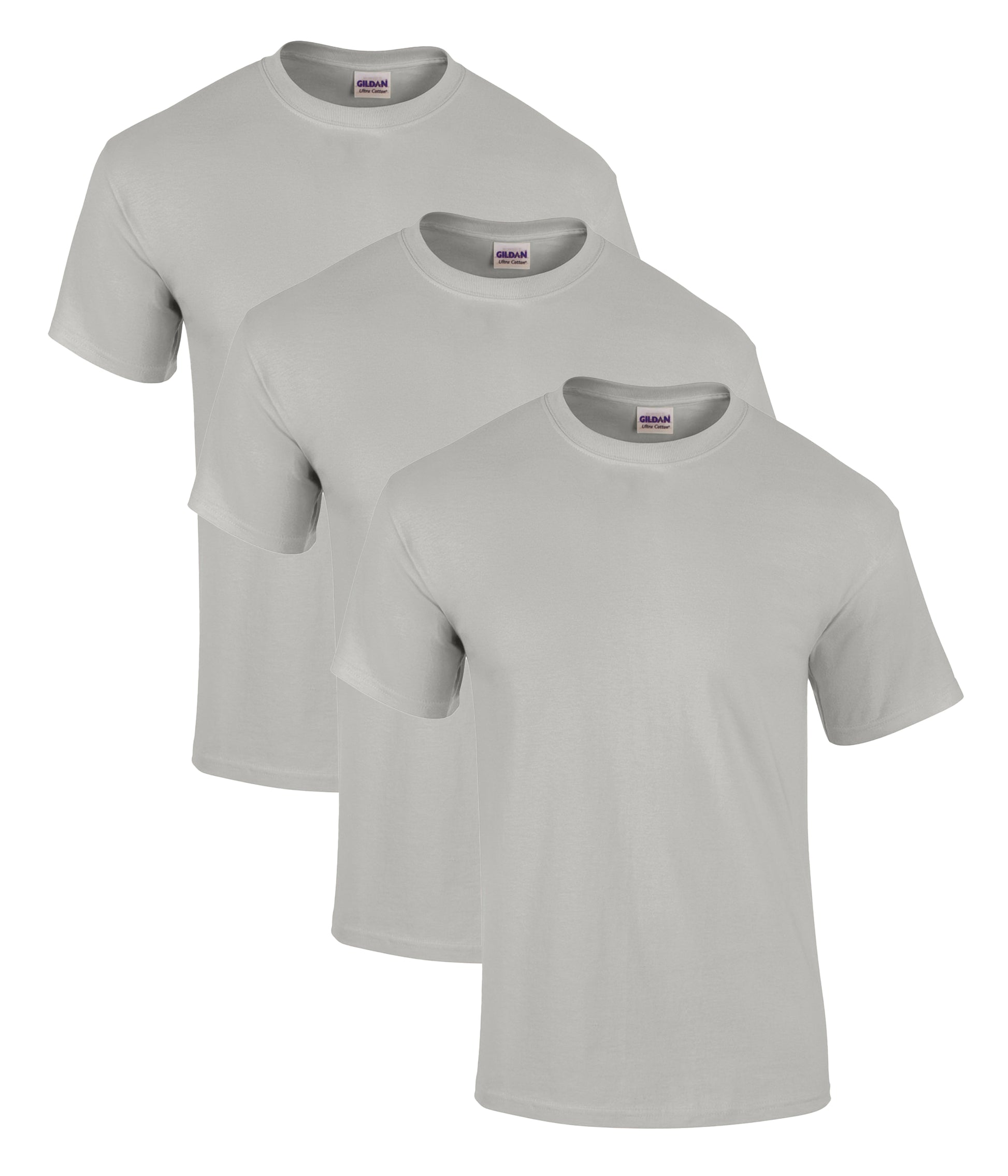 Gildan 2000 Unisex Ultra Cotton Crew Necked T-Shirt 205gsm 100% Cotton (pack of 3) - COOZO