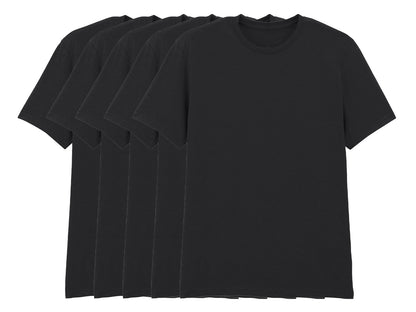 COOZO 64000 Mens Soft Cotton Pack of 5 Plain Short Sleeve T-Shirts Single Main Color