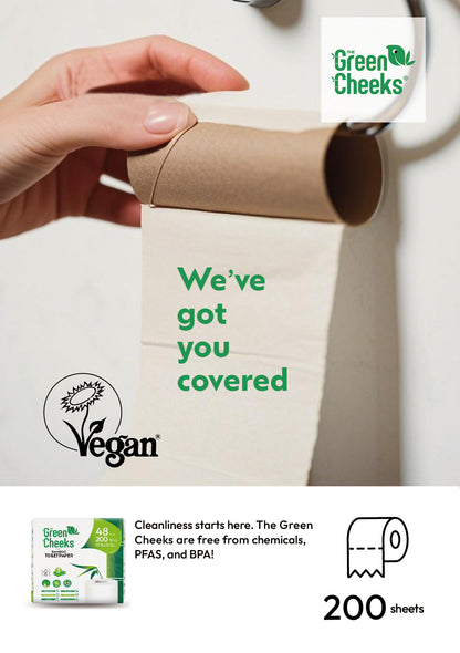 The Green Cheeks TGRNCKS Recycled Bamboo Toilet Paper